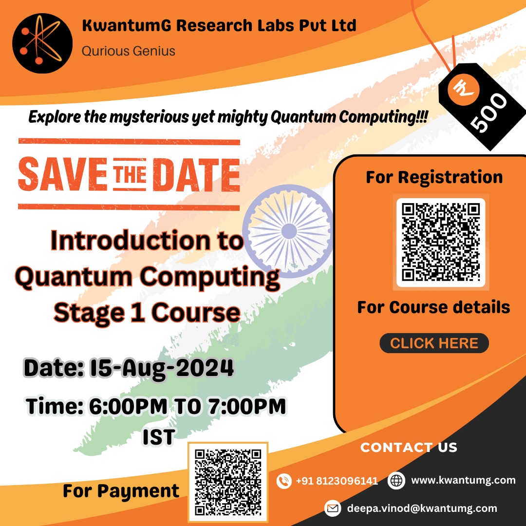 Stage 1 Course – Introduction to Quantum Computing